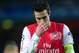 Hard to take ... Arsenal would have preferred to sell Robin van Persie to a foreign club
