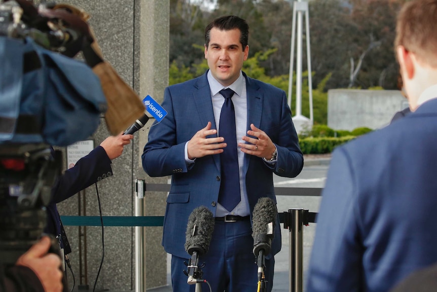 Michael Sukkar, Federal Member for Deakin at a doorstop in Canberra, October 19, 2016.