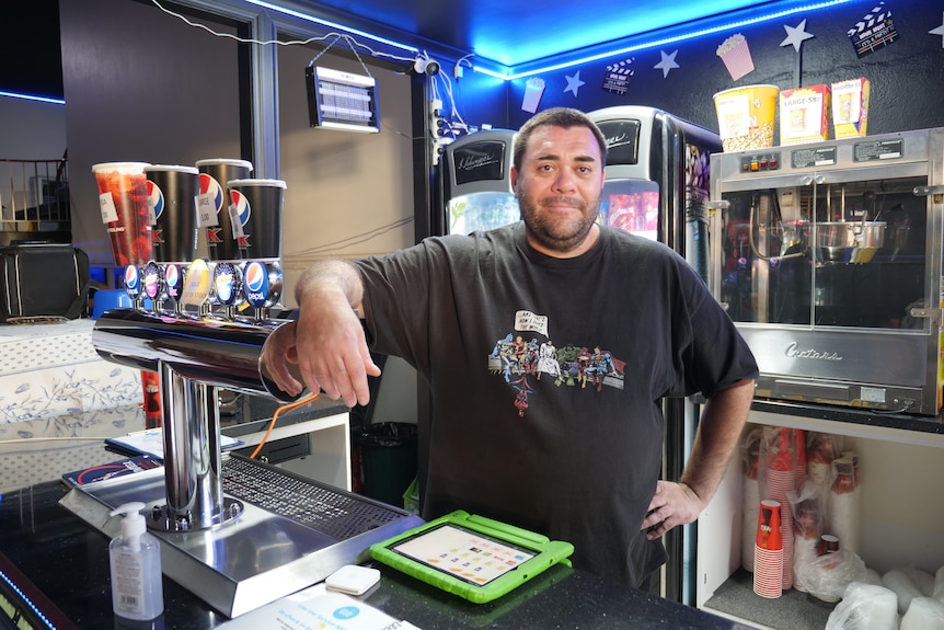 Silver City Cinema manager Ashton Wren at the cinema canteen.