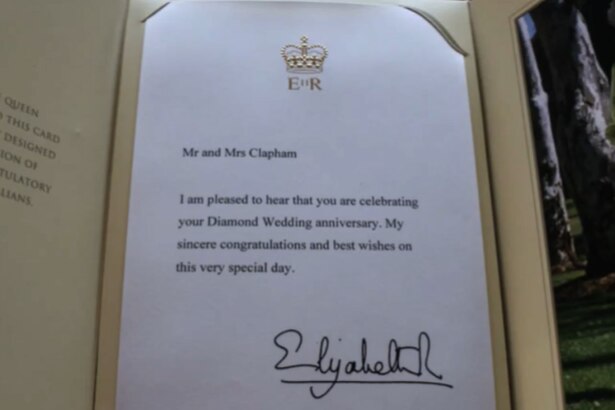 A letter from HRH Queen Elizabeth II