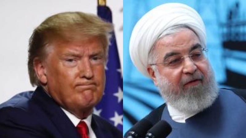 Donald Trump and Hassan Rouhani.