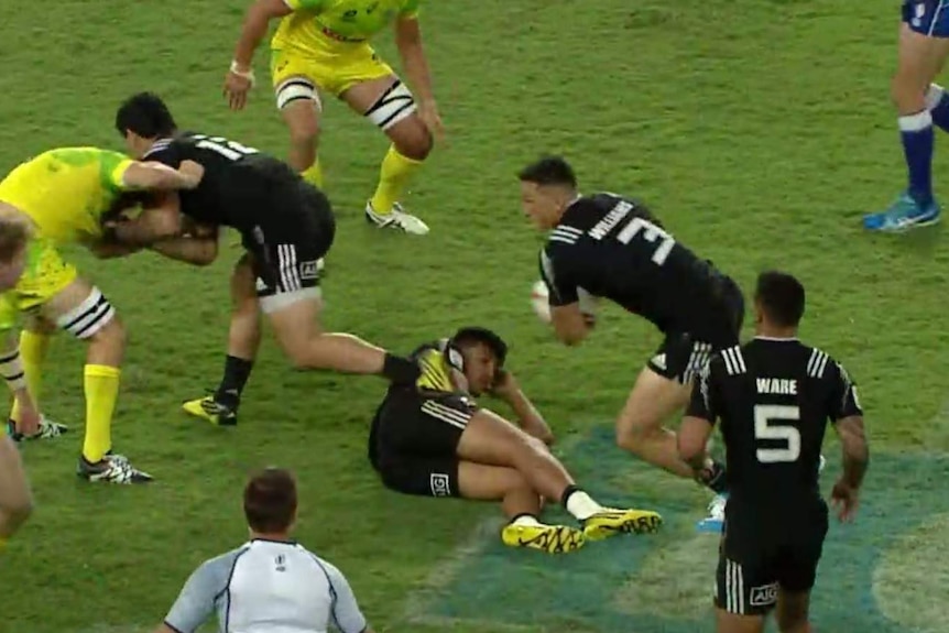 Start of New Zealand's game-tying play