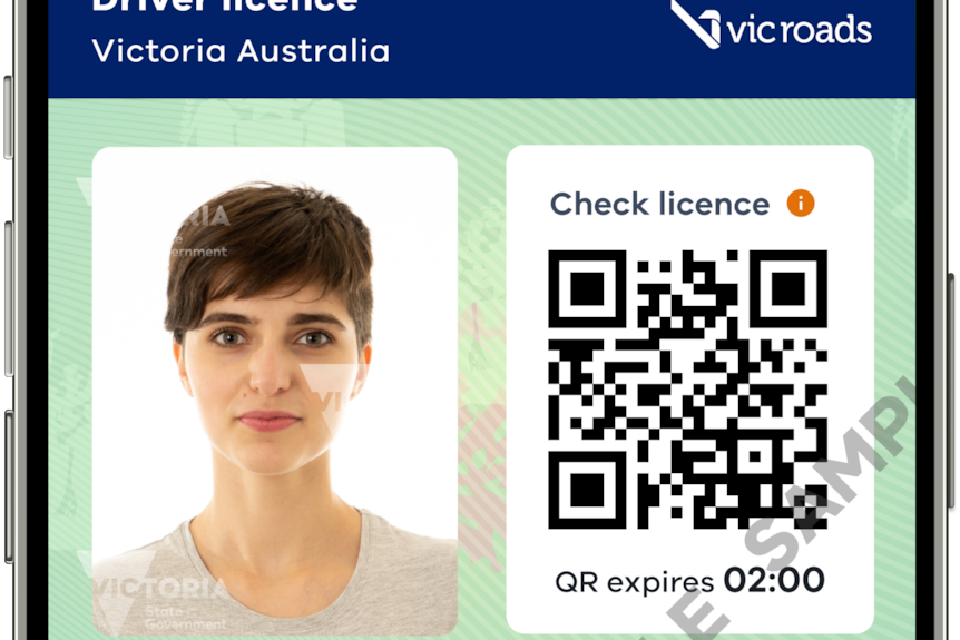 mockup of digital driver license in victoria