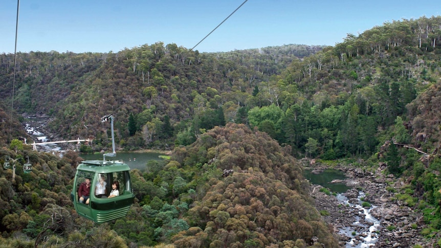 The gondolas would carry people one kilometre from the refurbished Penny Royal to the Cataract Gorge's first basin.