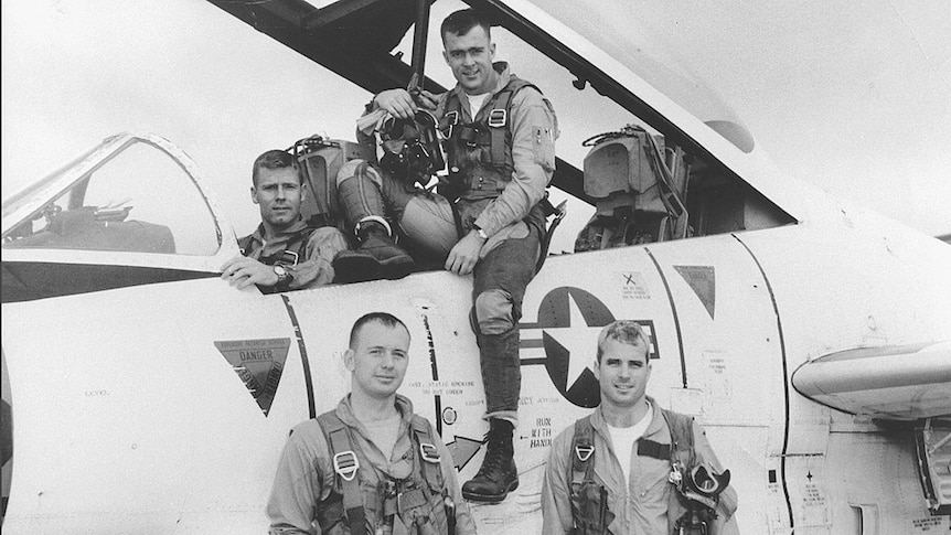 John McCain with his Navy squadron in 1965