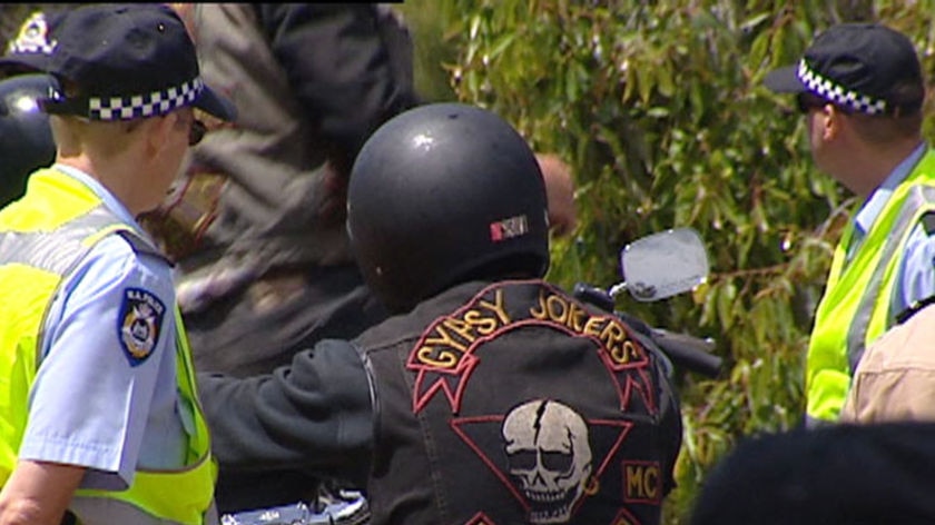 A member of the Gypsy Jokers Motorcycle Club (file)