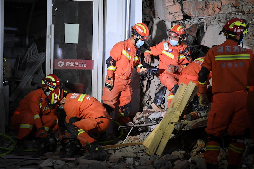 Crollo di edifici a Changsha