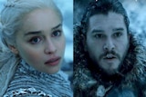 Dany and Jon in a composite photo looking shocked.