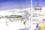An artist's impression of the concept plan for Perisher Village.