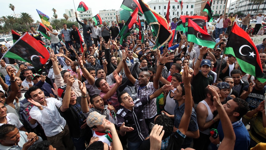 Libyans celebrate Gaddafi's death