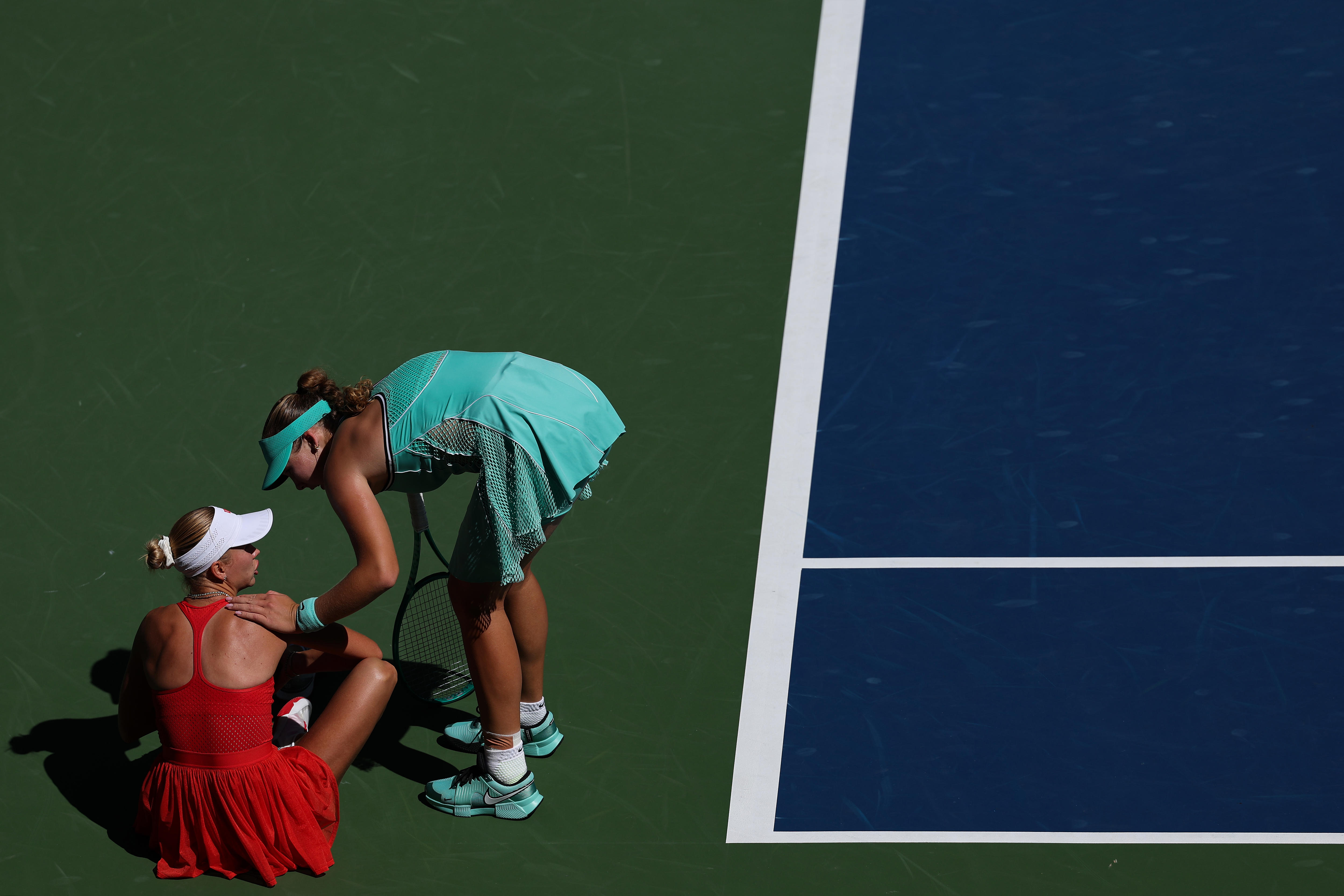 Mixed emotions as Andreeva embraces injured idol after US Open win