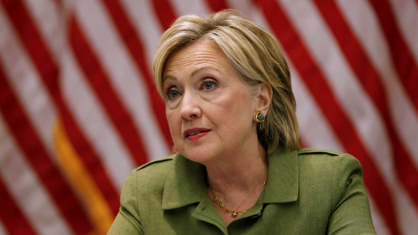 Hillary Clinton delivers remarks at a gathering of law enforcement leaders.