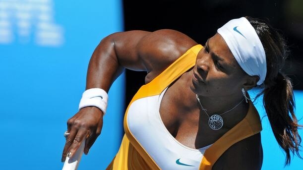 Awkward position for Serena Williams