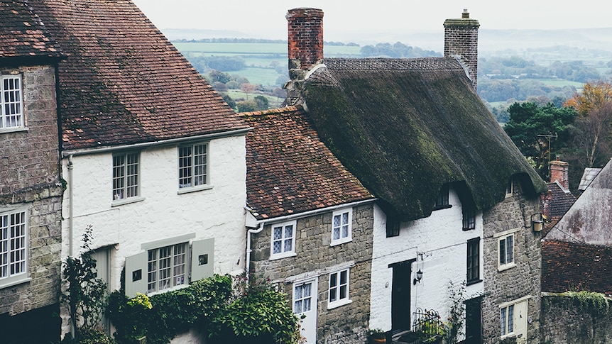 A row of cottages in Gold Hill, Shaftesbury, United Kingdom.