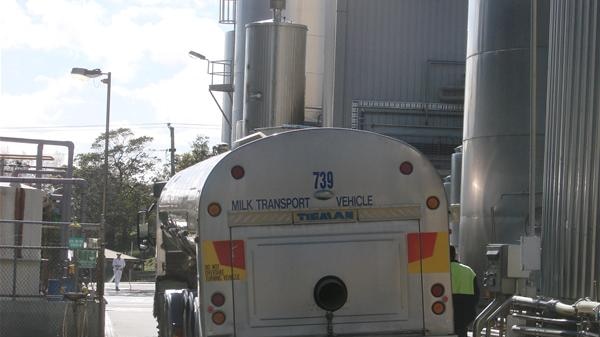 Milk tankers have been carting fresh milk from Victoria to Queensland.