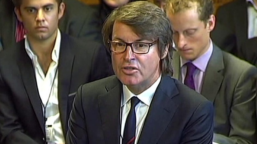 CEO of G4S, Nick Buckles, speaks to a Parliamentary committee in London.