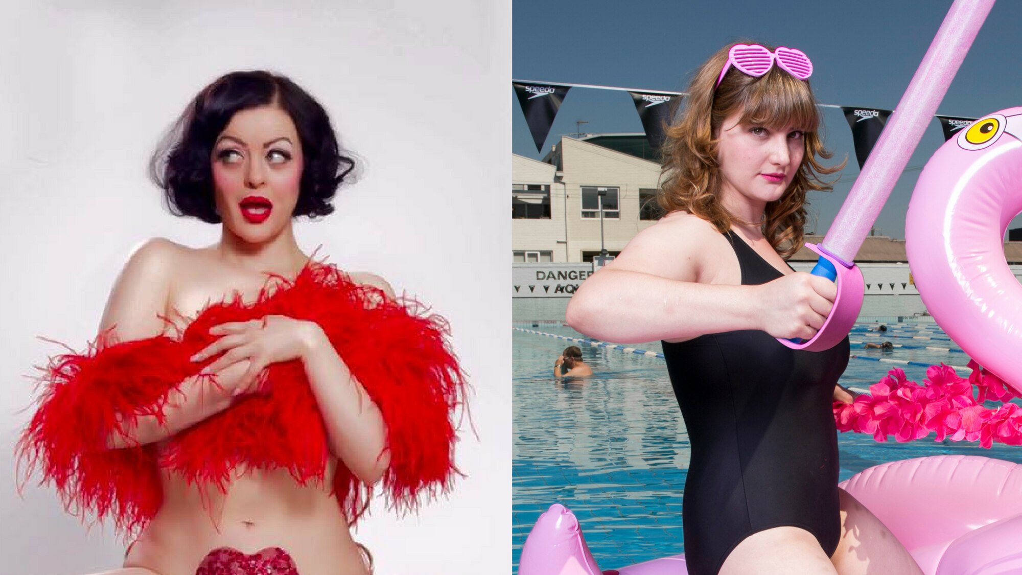 Blindfolded on a ladder