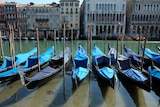 Boats on the canals of Venice.
