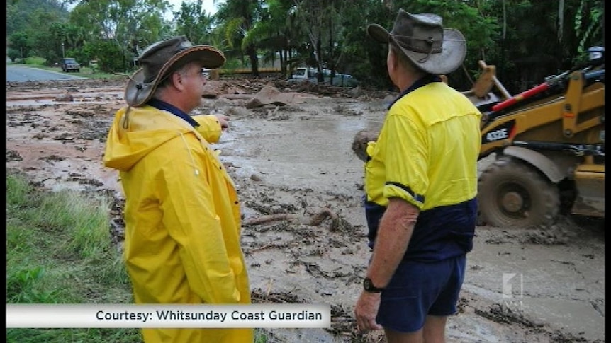 Eight homes had to be evacuated yesterday after a landslide at Hideaway Bay in the Whitsundays.