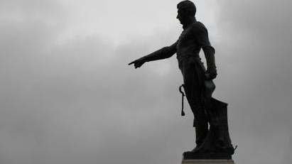 Statue of Colonel William Light on Montefiore Hill in Adelaide