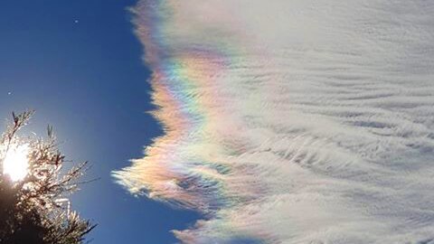 Mohamed Naqi's photo of cloud iridescence from NSW, 2019.