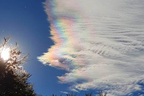 Mohamed Naqi's photo of cloud iridescence from NSW, 2019.