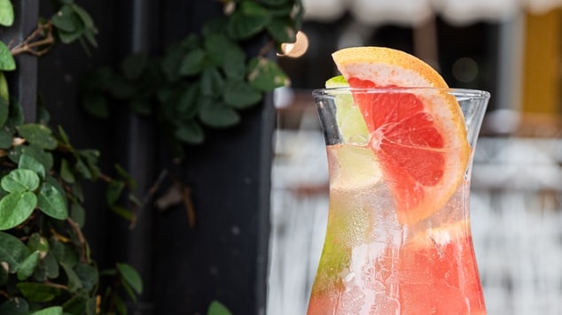 A jar of a summery drink