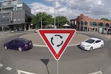 Roundabout in Braddon in Canberra's inner north.