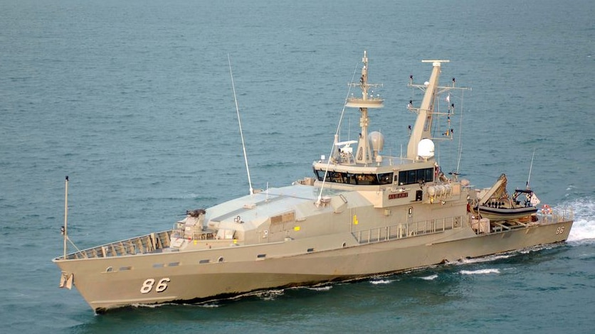 The boat was intercepted by HMAS Albany just north of Ashmore Island.
