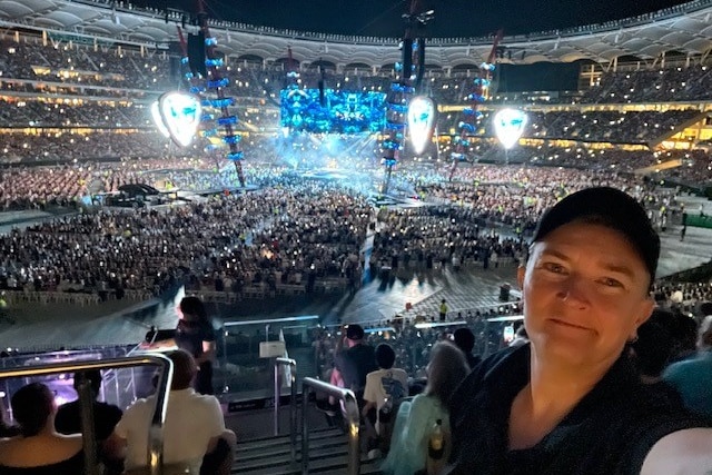 Casper Campbell at Ed Sheeran’s concert at Perth Stadium.