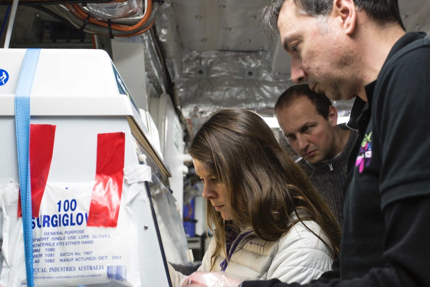 Scientists in the aerosol lab