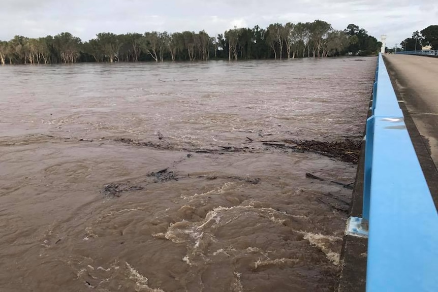 The flooded Herbert River at Halifax, near Ingham in north Queensland on March 28, 2018.