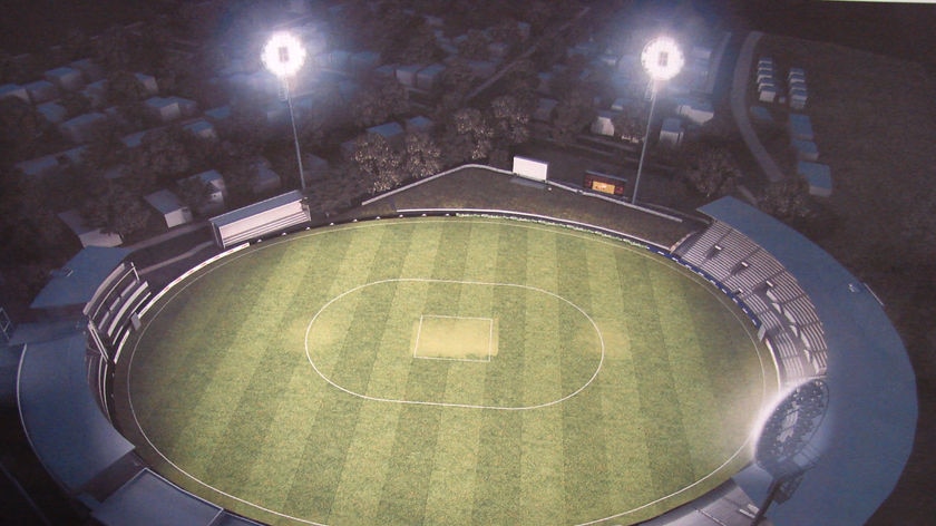 Bellerive oval image with lights