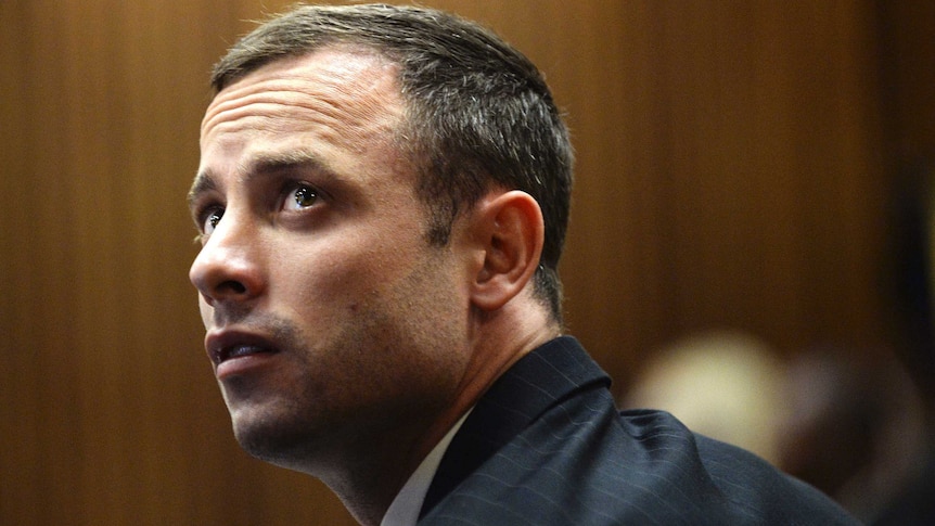 Oscar Pistorius on the second day of his trial