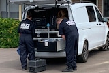 Police forensics van