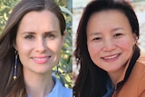 A composite photo of Kylie Moore-Gilbert (left), and TV anchor Cheng Lei.