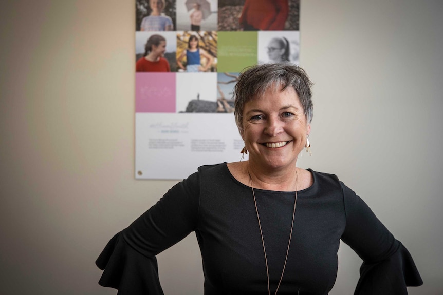 Huon Valley mayor Bec Enders smiles at the camera.