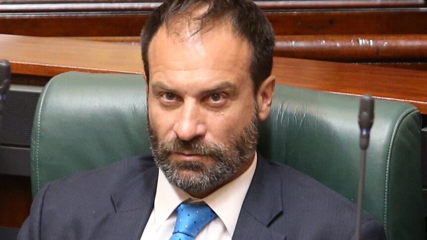 Independent MP Geoff Shaw during question time in the Victorian Legislative Assembly.