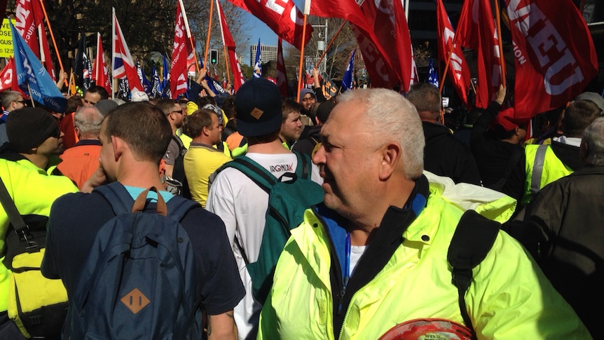 China Free Trade union protest in Macquarie Street