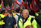 China Free Trade union protest in Macquarie Street