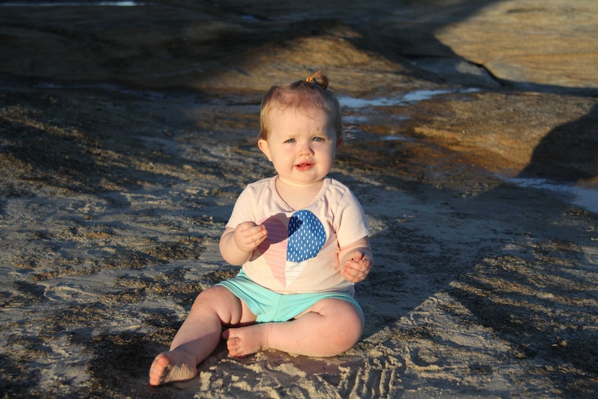 Gabby Wescombe at the beach