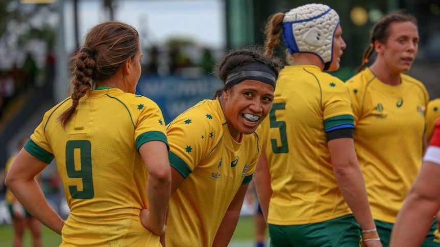 The Wallaroos at the 2017 Women's Rugby World Cup.