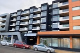The outside of a five storey apartment building in Maribyrnong.  