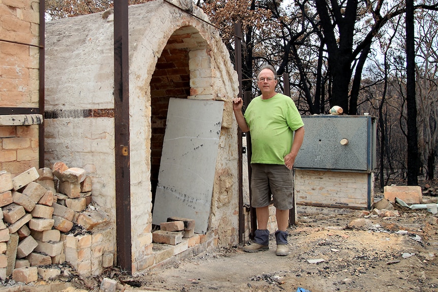 Steve Harrison from Balmoral at his pottery shed