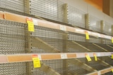 Empty supermarket shelves in Mackay