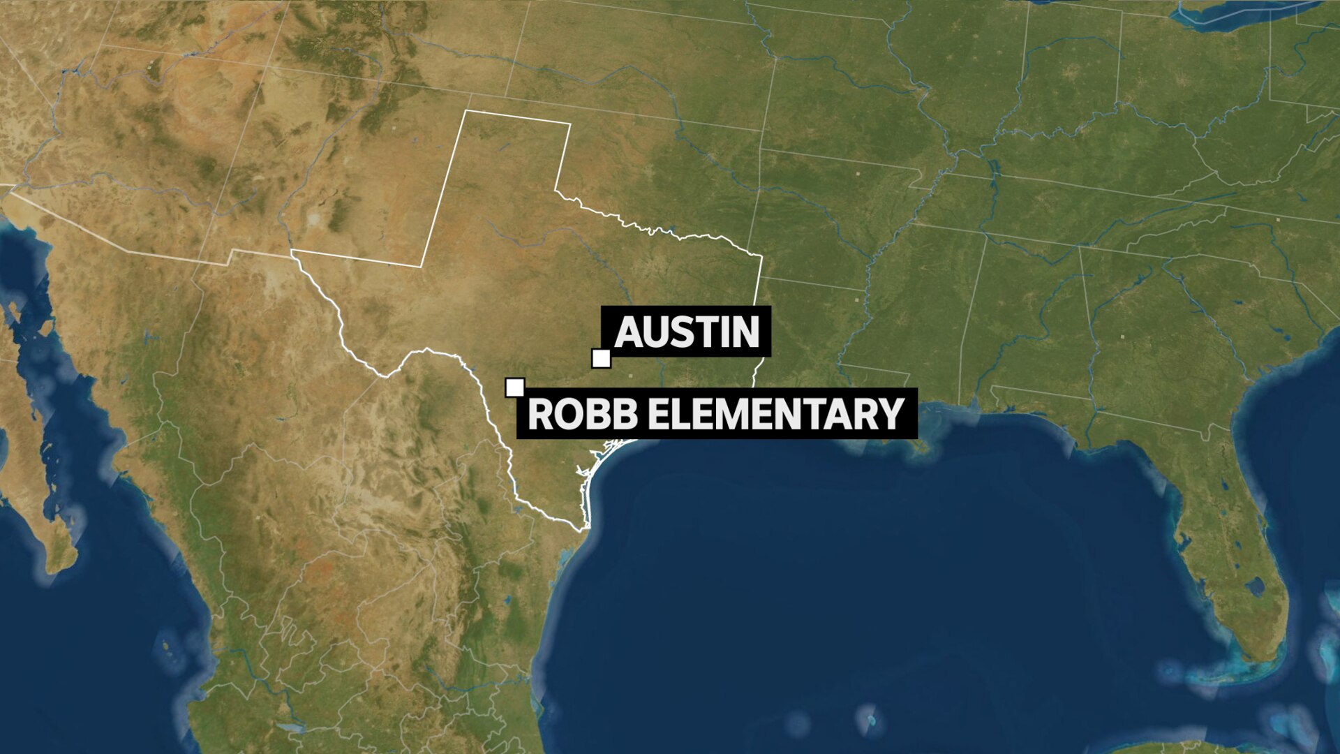 Map of Robb Elementary school in south-west Texas
