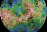 A radar image of the planet Venus