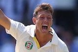 James Pattinson playing for Australia at the Ashes