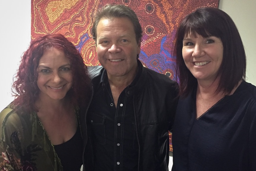 Deb Edwards with Troy Cassar-Daley and Roxanne Brown.