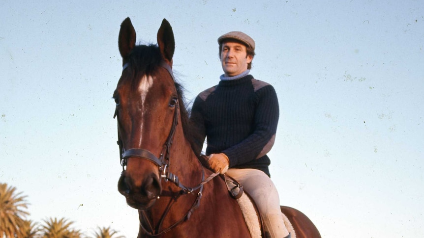 Harry M Miller on horseback in an image published by the TV Times.